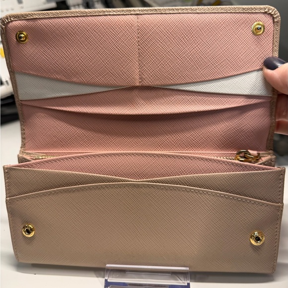 Prada Blush and Pink Saffiano Wallet - Picture 2 of 12